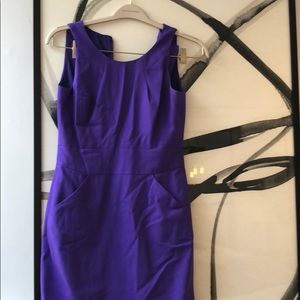 Jcrew purple sheath dress in super 120s wool